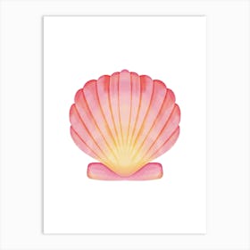 Pink Seashell 1 Art Print