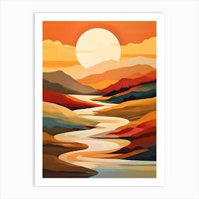 Sunset In The Valley 2 Art Print