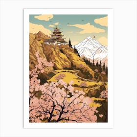 Bhutan 1 Travel Illustration Art Print