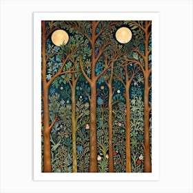 William Morris Moonlight In The Forest 37 Art Print