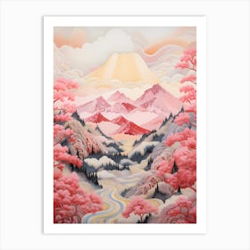 'Pink Mountains' Art Print