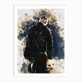 Smudge Of Portrait Corey Taylor And His Mask Art Print