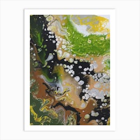 Abstract art print on canvas "Cosmic Forest". Art Print