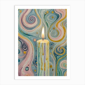 Swirling Candle Poster