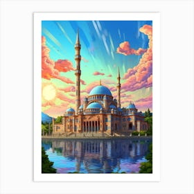 Sleymaniye Mosque Pixel Art 8 Art Print
