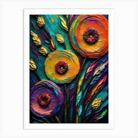 Colorful Flowers 9 Art Print