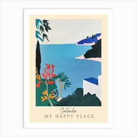 My Happy Place Santander 2 Travel Poster Art Print