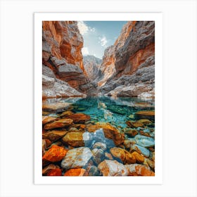 Rocky Canyon In The Desert Art Print