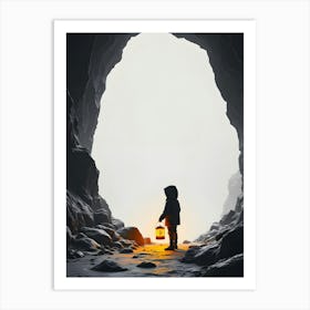 Child In A Cave Art Print