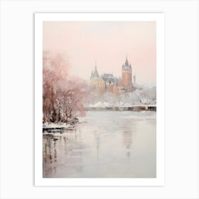 Dreamy Winter Painting Cologne Germany 1 Art Print