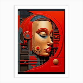 Abstract Illustration Of A Woman And The Cosmos 30 Art Print