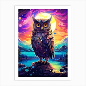 Owl Painting Art Print