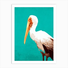 Pelican Teal Art Print