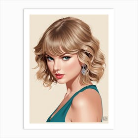 talyor swift art portrait Art Print