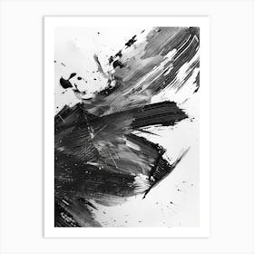 Black And White Abstract Painting 11 Art Print