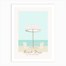 Beach Days Art Print