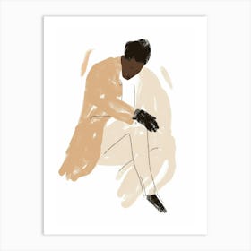 Illustration Of A Black Woman 1 Art Print