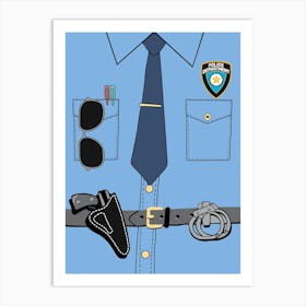 Police Shirt For Kids Art Print