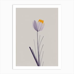 Crocus Wildflower Simplicity Art Print