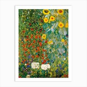 Sunflowers In The Garden Art Print