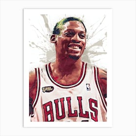 Dennis Rodman Chicago Bulls 1 Art Print