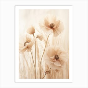 Boho Dried Flowers Poppy 4 Art Print