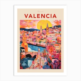 Valencia Spain 4 Fauvist Travel Poster Art Print