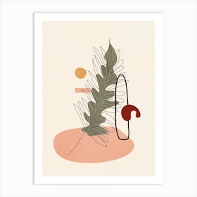 Minimal Line Palm Art Print