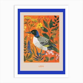 Spring Birds Poster Loon 1 Art Print