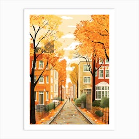 Copenhagen In Autumn Fall Travel Art 3 Art Print