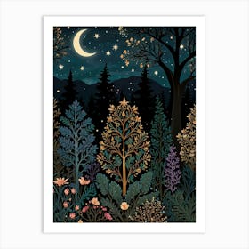 Night In The Forest 9 Art Print