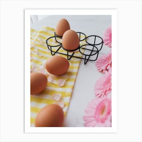 Eggs And Flowers 1 Art Print