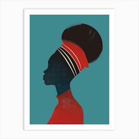 Silhouette Of African Woman 26 Art Print