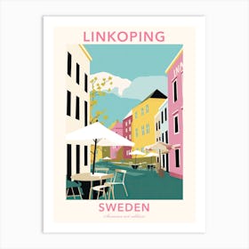 Linkoping, Sweden, Flat Pastels Tones Illustration 2 Poster Art Print