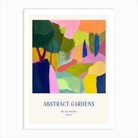 Colourful Gardens Bois Des Moutiers France 2 Blue Poster Art Print