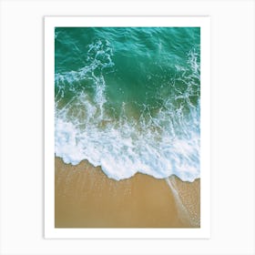 Sand And Water On The Beach Art Print