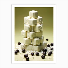 White Chocolate sweet food Art Print