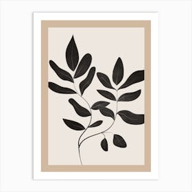 Minimalist Plants & Leaves Art 5 Art Print