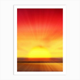 Sunset Over The Ocean 5 Art Print
