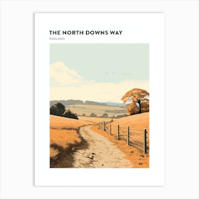 The North Downs Way England 2 Hiking Trail Landscape Poster Art Print