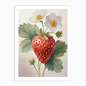 Strawberry Painting Art Print