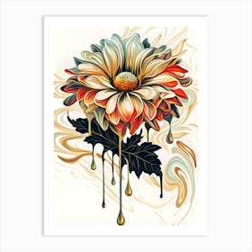 Melting Floral Art Print