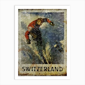 Vintage Travel Poster ― Switzerland Travel Poster Art Print