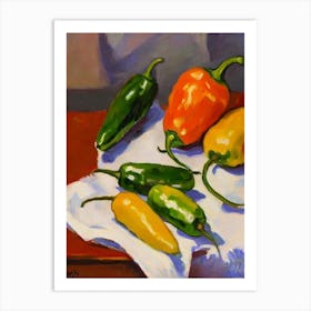 Jalapeno Pepper Cezanne Style vegetable Art Print