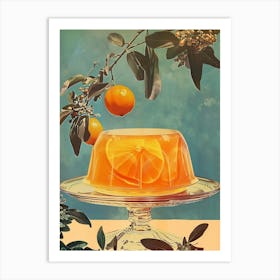 Orange Jelly Retro Collage 2 Art Print