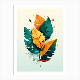 Colorful Leaves 1 Art Print