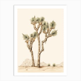  Minimalist Joshua Trees 1 Art Print