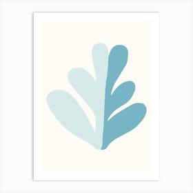 Blue Leaf 2 Art Print