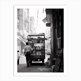 Chennai, India, Black And White Old Photo 4 Art Print