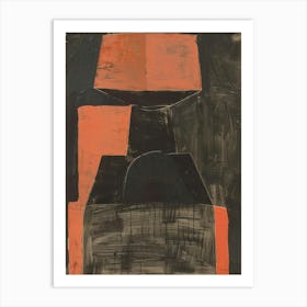 'Black And Orange' 2 Art Print